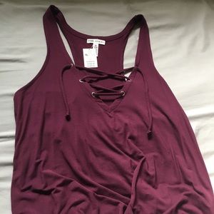 Brand New Pink Lace up shirt